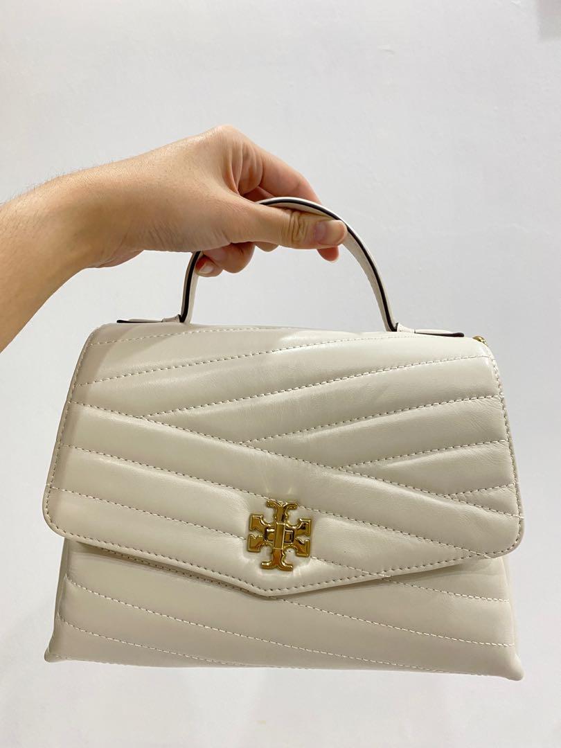 Tory Burch Kira Chevron Top Handle New Ivory, Luxury, Bags & Wallets on  Carousell