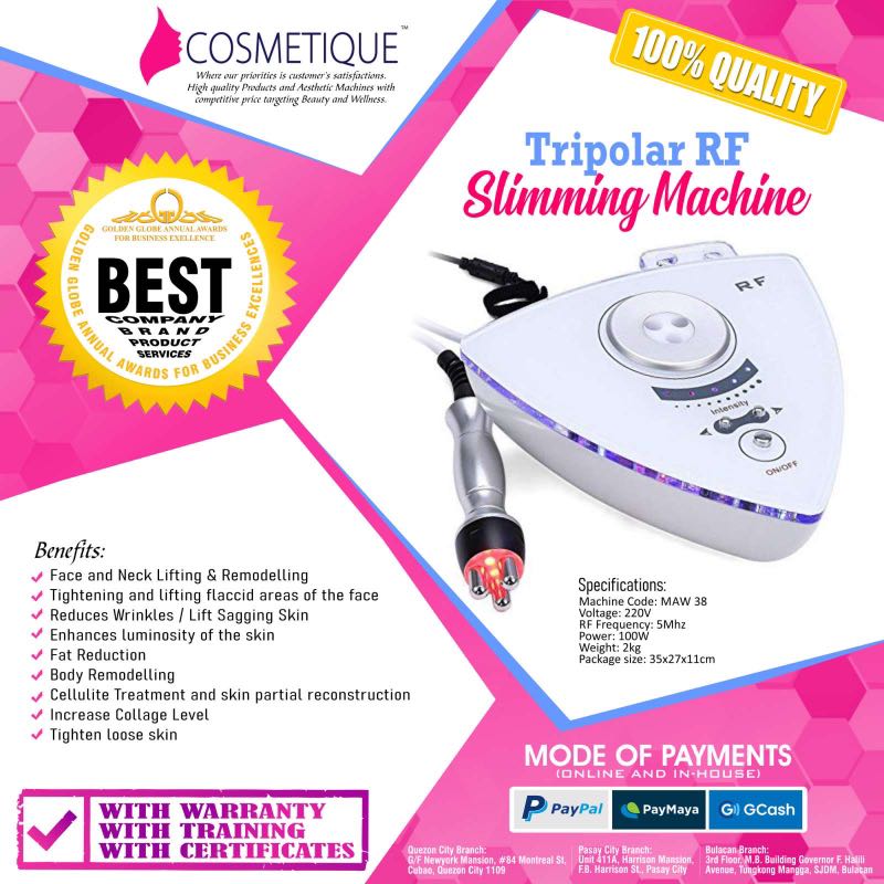 TRIPOLAR Radio Frequency Machine For Face Contouring Collagen