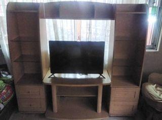 TV Display Console with Shelves and Drawers