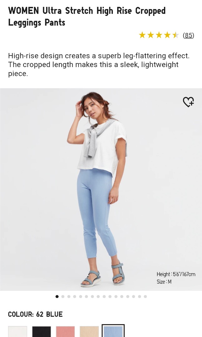 Uniqlo Ultra Stretch High Rise cropped legging pants, Women's Fashion,  Bottoms, Jeans & Leggings on Carousell