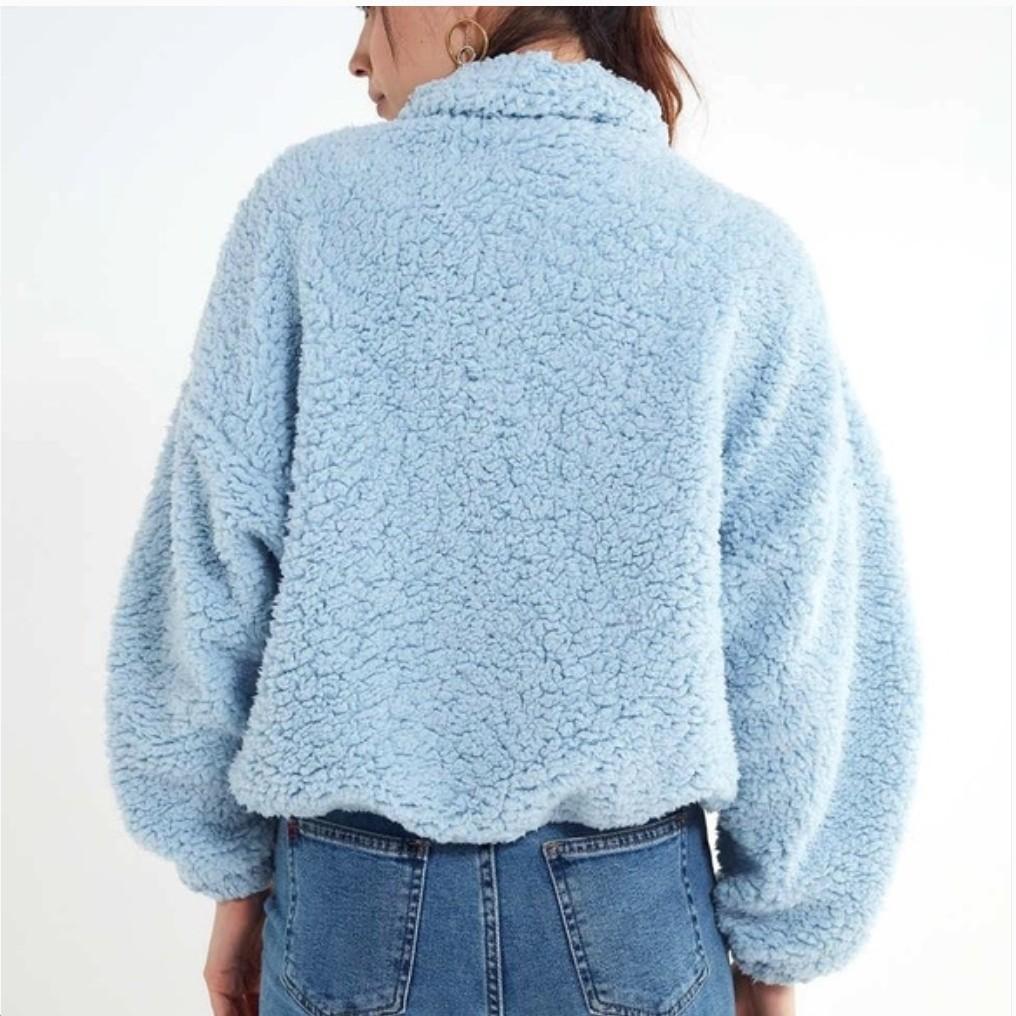 Urban Outfitters Baby Blue Sherpa Jacket Women s Fashion Coats