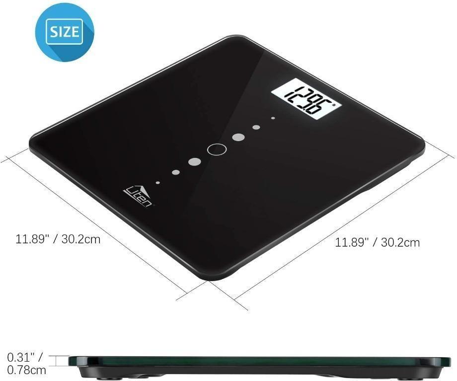 Uten Digital Body Scale, Bathroom Weight with StepbyStep Technology