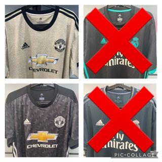 Various football jerseys