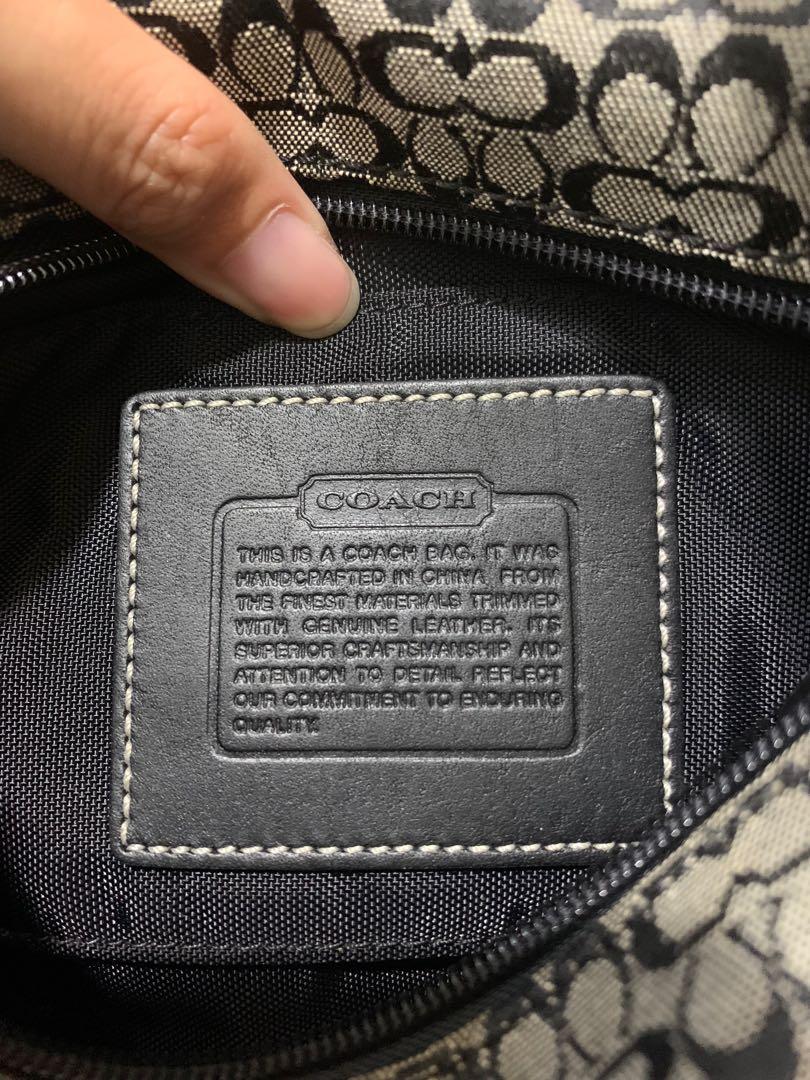 Vintage Coach Small Black Grey Bag Women s Fashion Bags