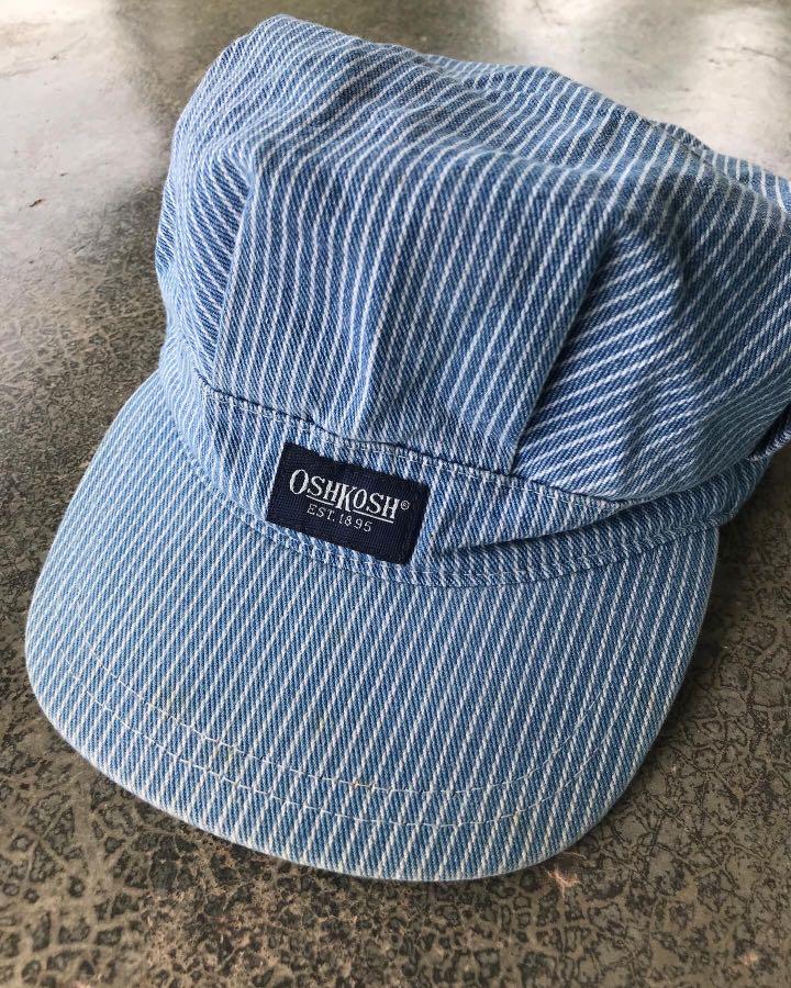 Vintage Oshkosh Hickory Engineer Cap 