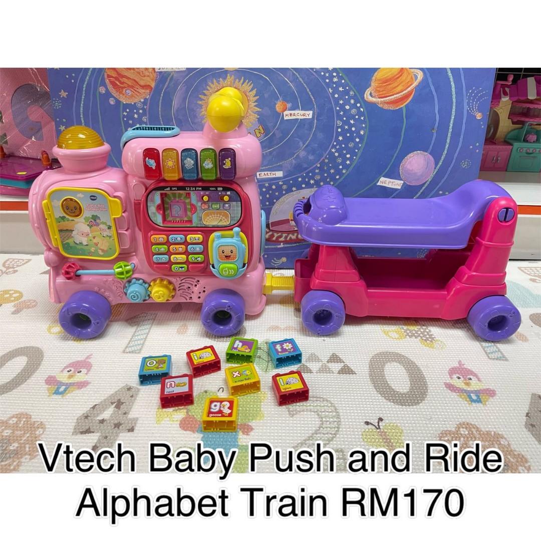 Vtech pink discount ride on train