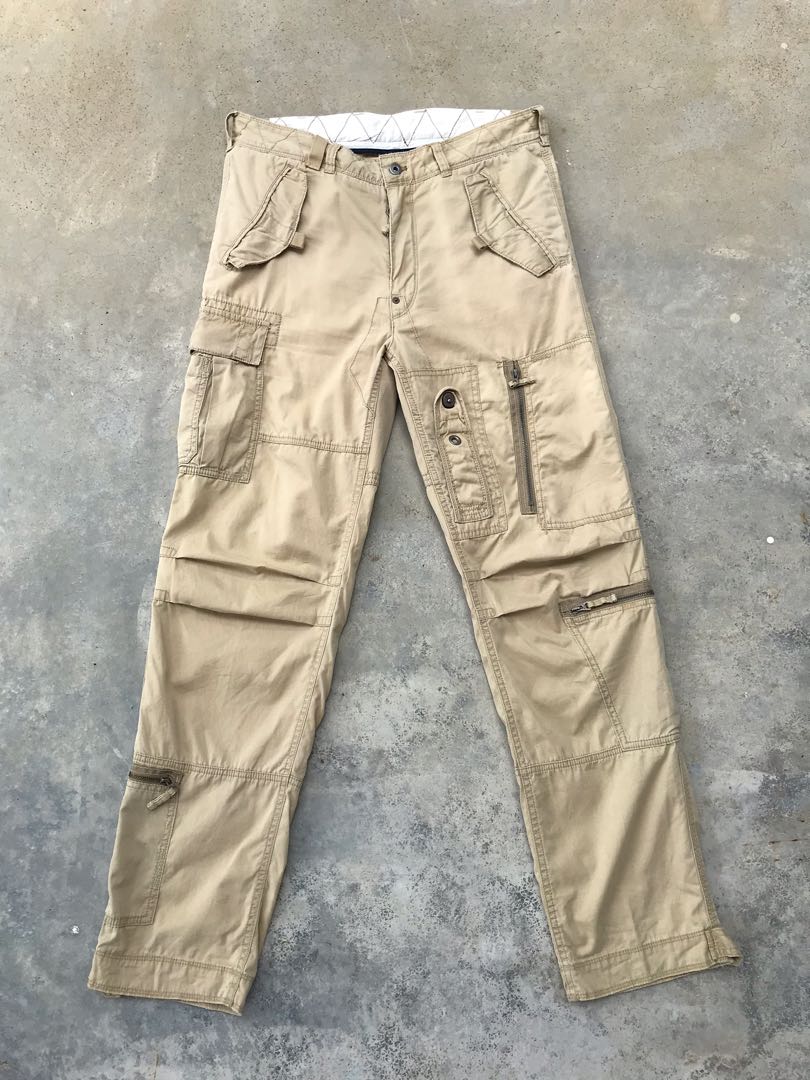 Polo Ralph Lauren Girls Straight Cargo Trousers 15-16 Years W26 L29 Beige | Vintage Clothing
