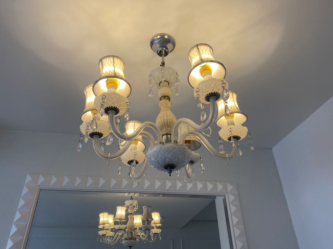 white chandelier