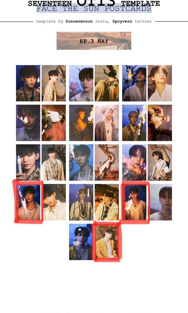 WTT] SVT Face The Sun Ep.3 Ray Photocards & Postcards, Hobbies