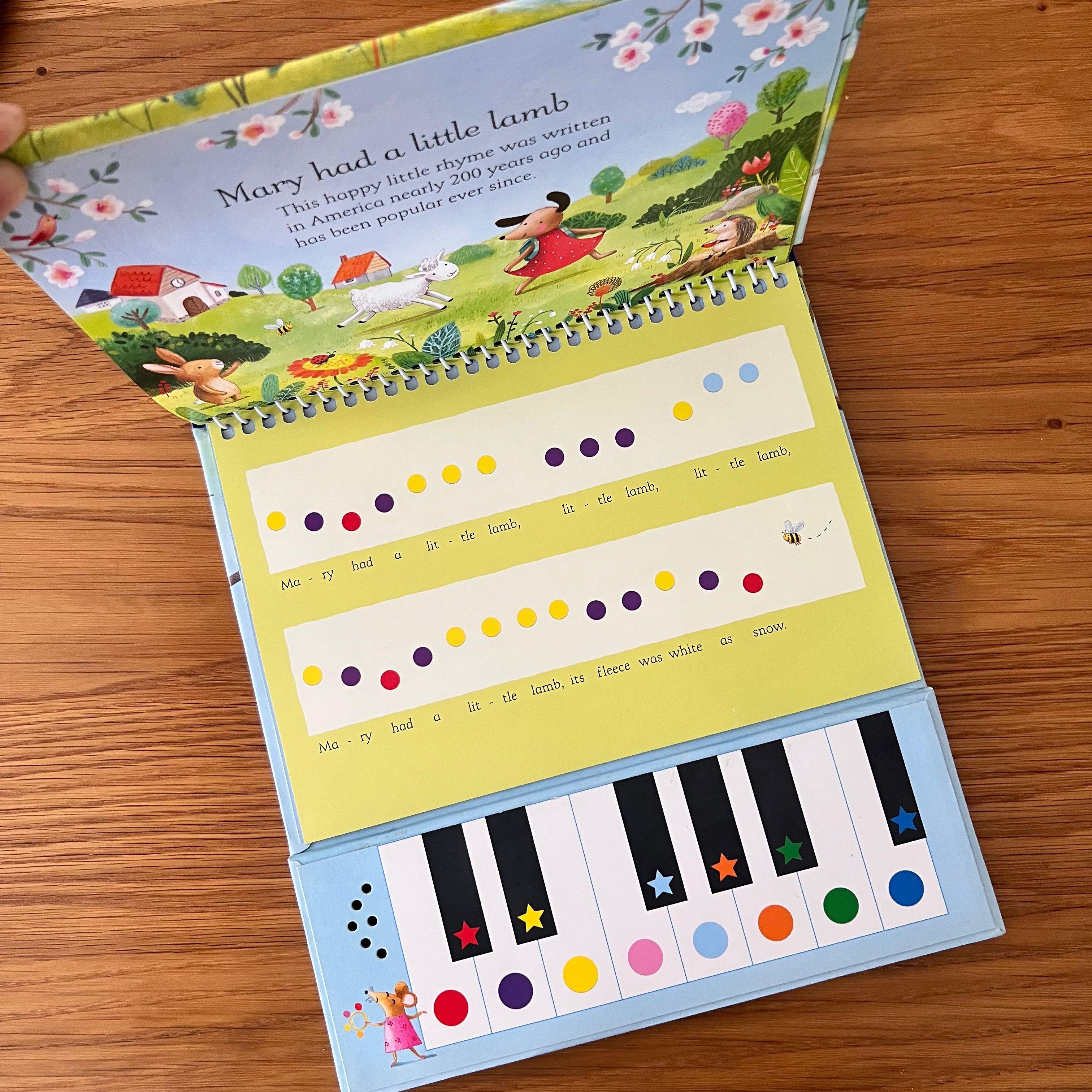 x1 Usborne Nursery Rhymes Piano Keyboard Sound Book, Babies & Kids