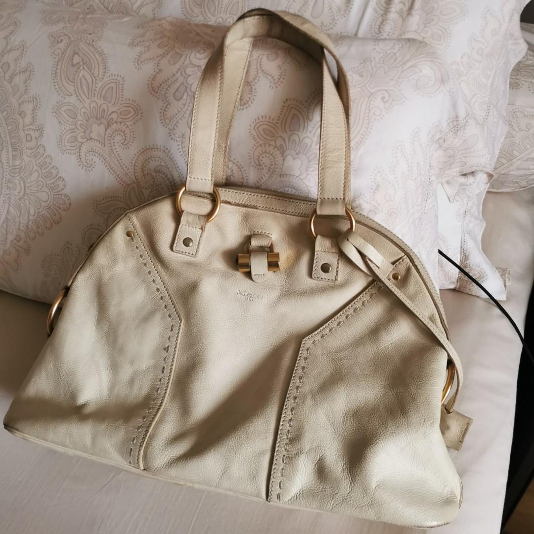 ysl tote bag white