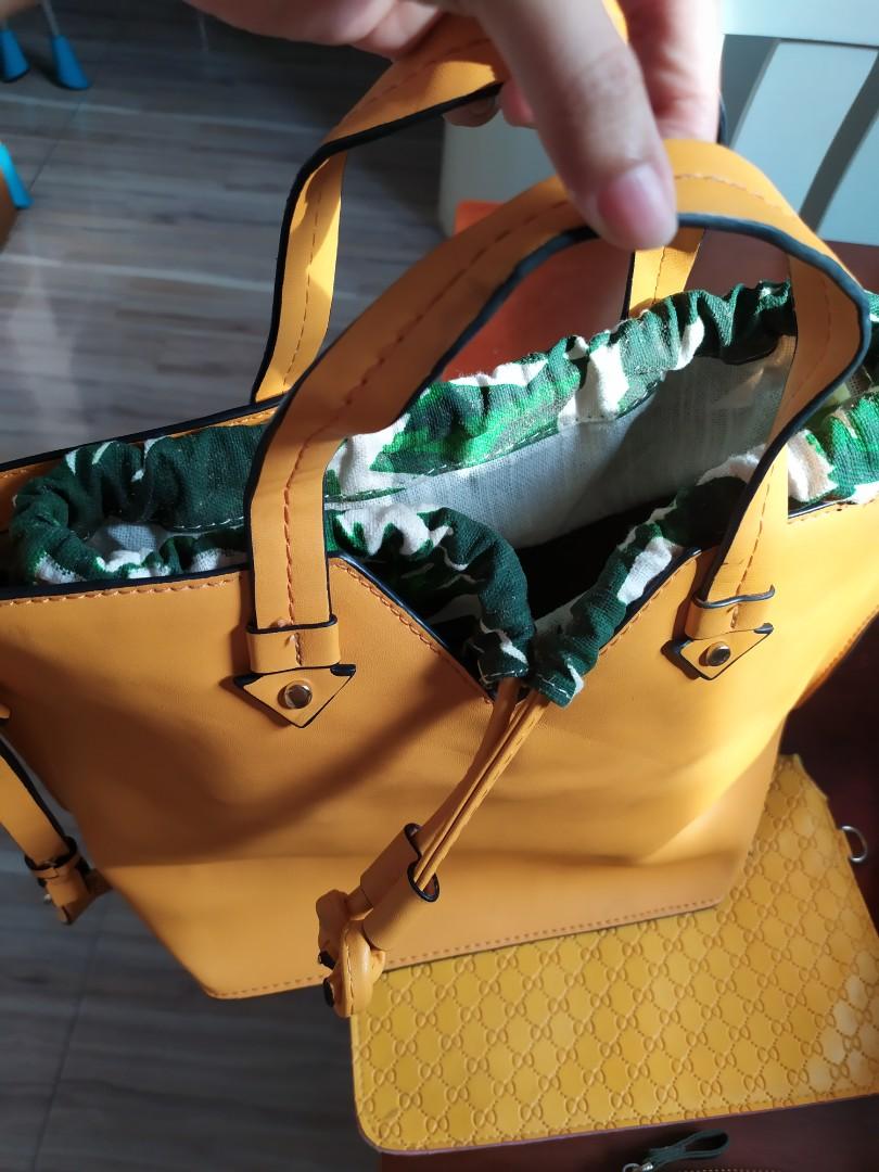 Zara 2way yellow bucket bag, Women's Fashion, Bags & Wallets, Tote Bags