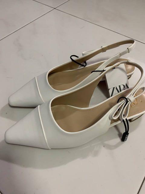 Zara white flats hotsell