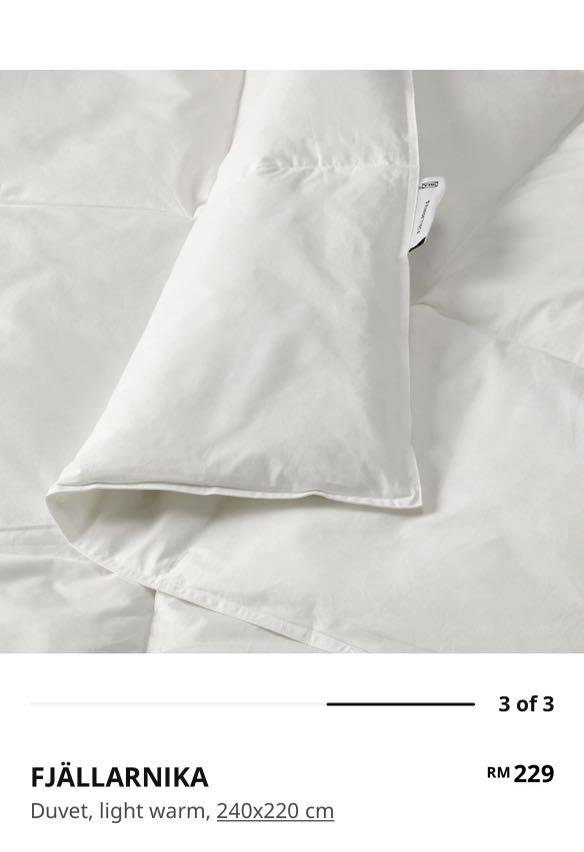 100 Original Ikea FJALLARNIKA Duvet 240 X 220cm, Furniture & Home