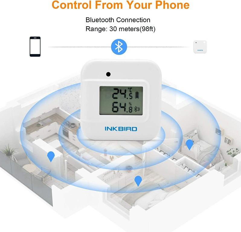 2410) Inkbird IBSTH2 Plus Bluetooth Thermometer & Hygrometer Smart