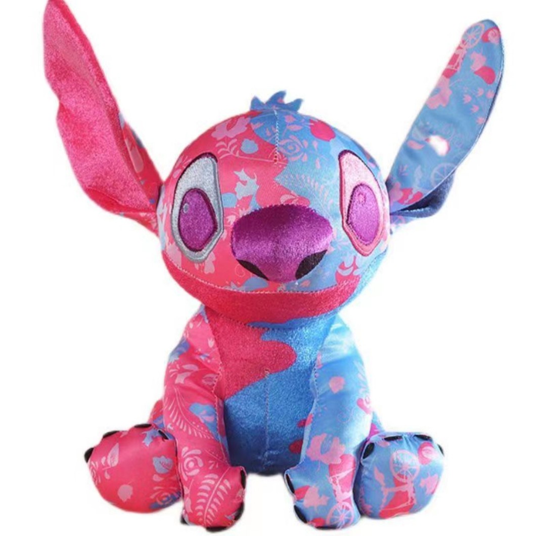 25cm Disney Stitch Silk Galaxy Design Pattern Soft Toy Plushie, Hobbies ...