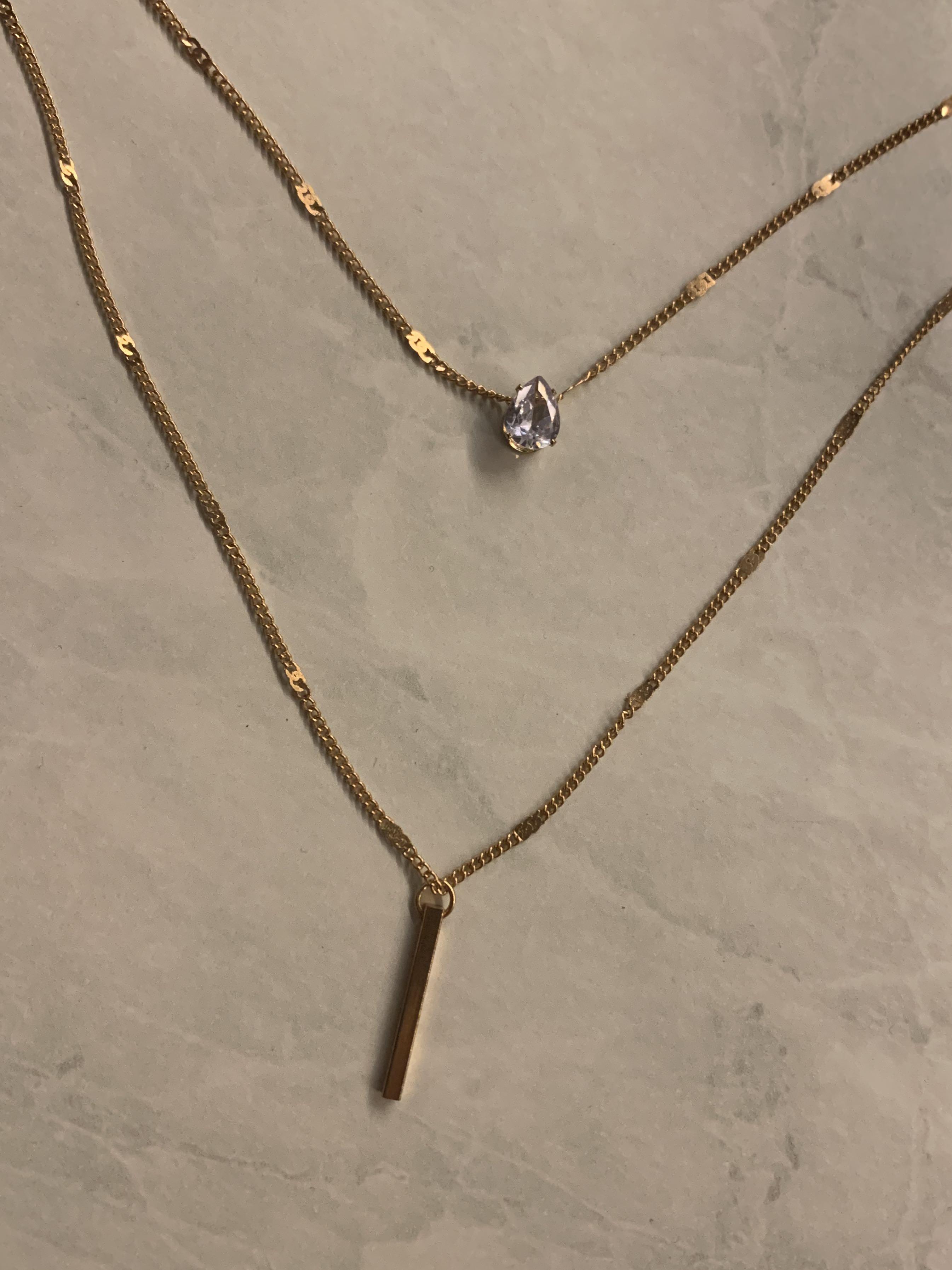 Gold charm hotsell necklace chain