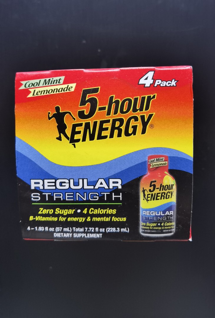 5hour energy cool mint lemonade flavour box of 4, Food & Drinks