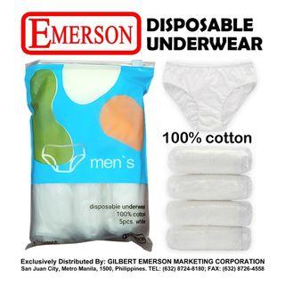 5pcs/set Disposable Cotton Underwear Brief for Men
