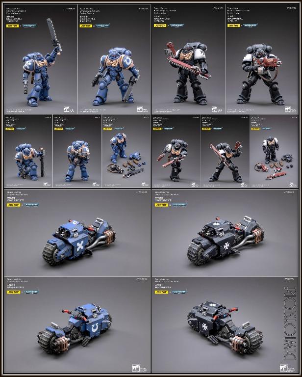 in stock]JOYTOY WARHAMMER 40K Space Marines Ultramarines Outriders Brother Catonus 1/18 Action Figure | Philippines