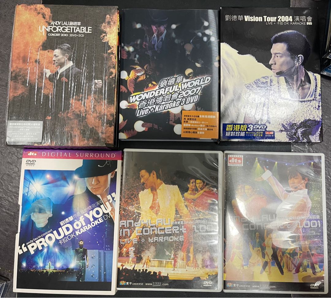 劉德華演唱會DVD Andy Lau, 興趣及遊戲, 音樂、樂器& 配件, 音樂與媒體