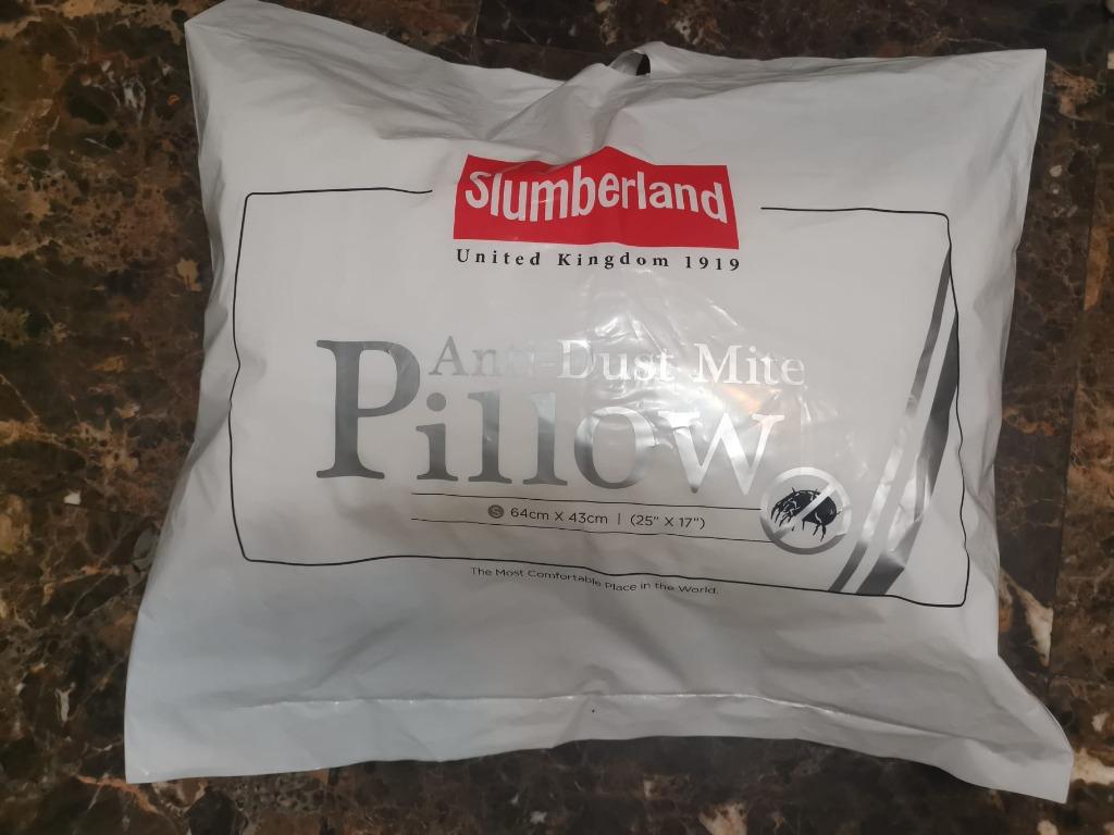 全新未開) Slumberland 斯林百蘭Anti-Dust Mite Pillow 枕頭防蟎防塵防