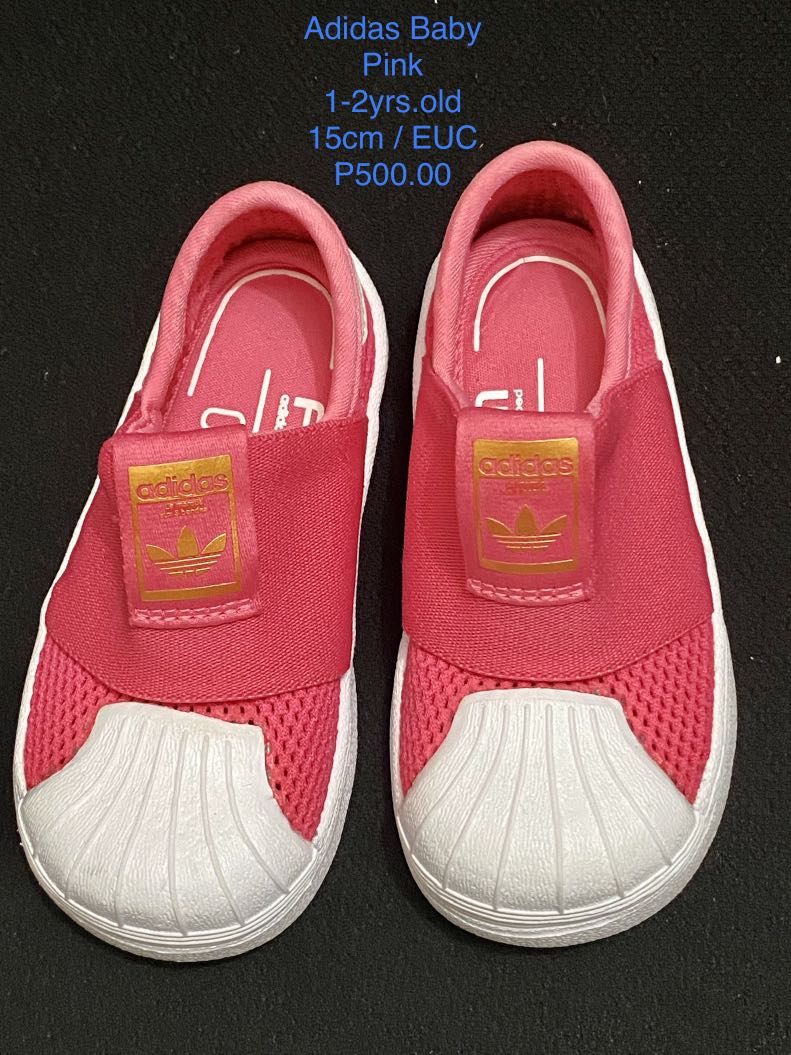 Adidas Baby Pink Shoes, Babies & Kids, Babies & Kids Fashion on Carousell