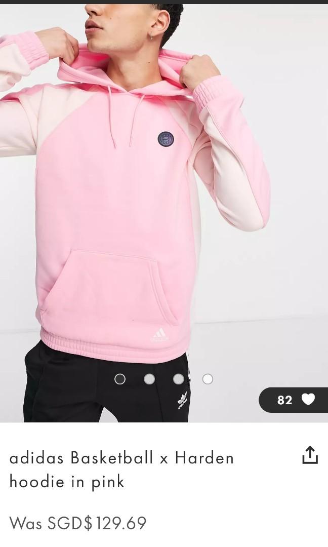 adidas Basketball x Harden pink sports hoodie Men s Fashion Coats Jackets and Outerwear on Carousell