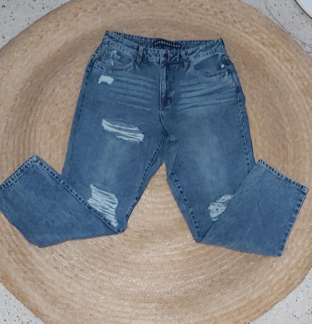 Aeropostale Curvy Mom Jeans (Category: Jeans) located in Quezon City. Submitted by js.ms (Listing ID 1168672806, Image 1). Description: Aeropostale HW Tattered Mom Jeans Brandnew, no tag never worn nor washed size 30 and size 34 length 39 RSF: decluttering; slimmed down.