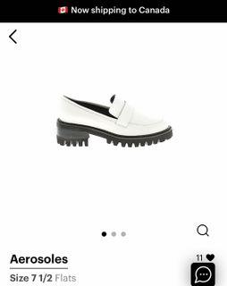 Aerosoles White Platform Loafers