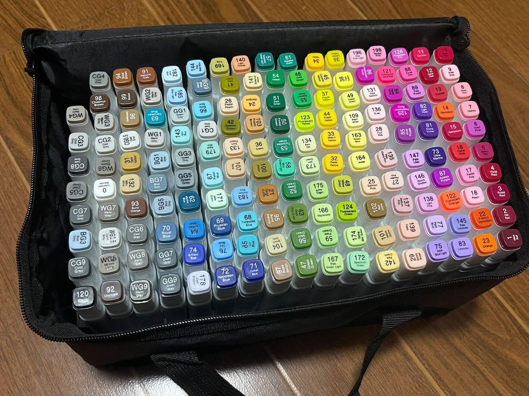 Alcohol markers 168 pcs. (Category: Stationery & School Supplies) located in Guiguinto. Submitted by prelovedbytzuyu (Listing ID 1168790344, Image 1). Description: TouchSmooth alcohol markers 168pcs Good deal bc i bought this last month for 1,800 With free markers organizer and long handle for shoulder bag Used only twice for may 2 plates (neutral colors only) SHOPEE CHECKOUT ‼️.