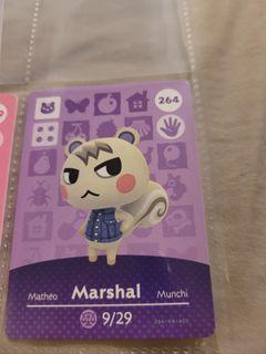 Animal Crossing New Horizon Amiibo Card: MARSHAL