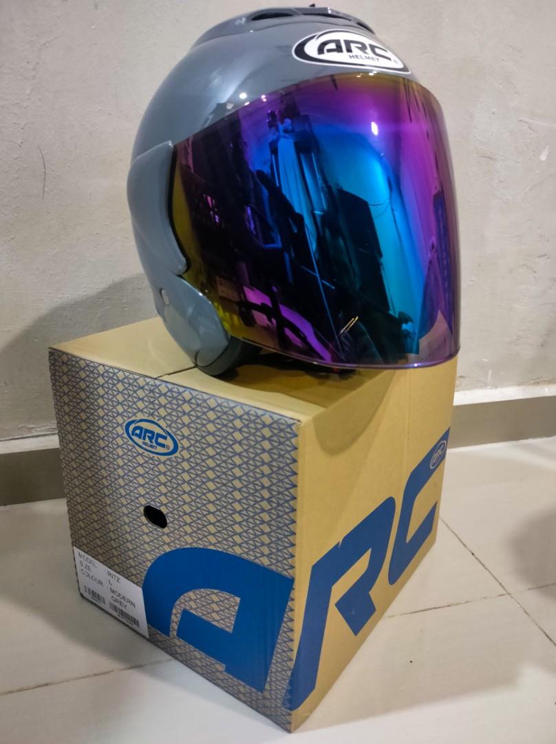ARC Ritz Special Colour (Modern Grey) Visor Rainbow + Spoiler, Auto