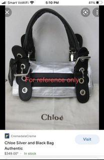 Authentic Chloe silver metallic bag