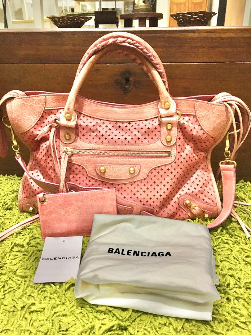 balenciaga perforated bag