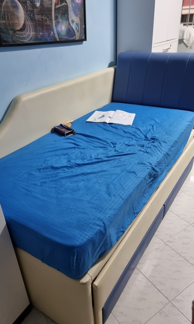 All must go. Bedframe pull out bed pullout with double storage single