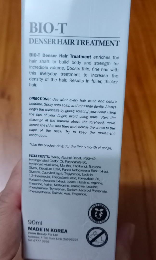Bio T Denser Hair Treatment, Beauty & Personal Care, Hair on Carousell