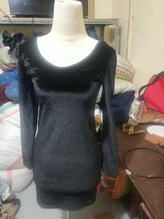 Black sexy super soft velvet mini dress ld up to 104 p 74
