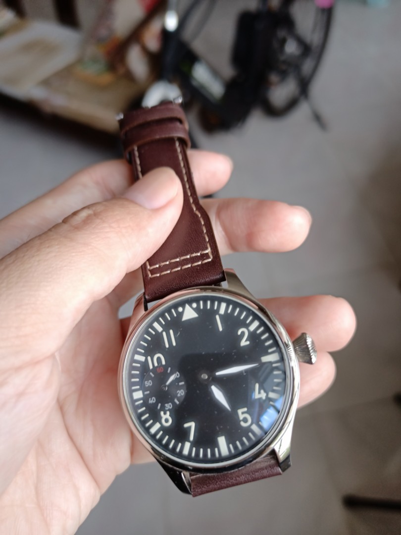 Parnis flieger hand wound pilot watch on sale