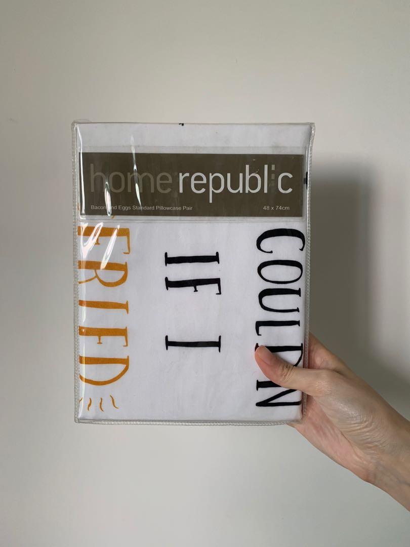 BNIB home republic standard pillow case pair Furniture Home