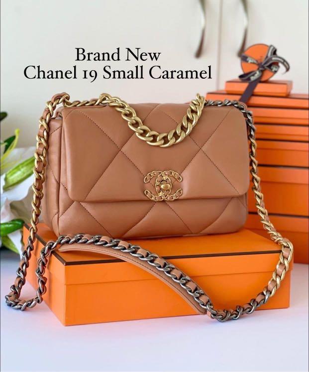 Chanel 19 caramel small clearance