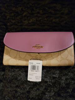 Brand New Coach Wallet(Beige and Purple)