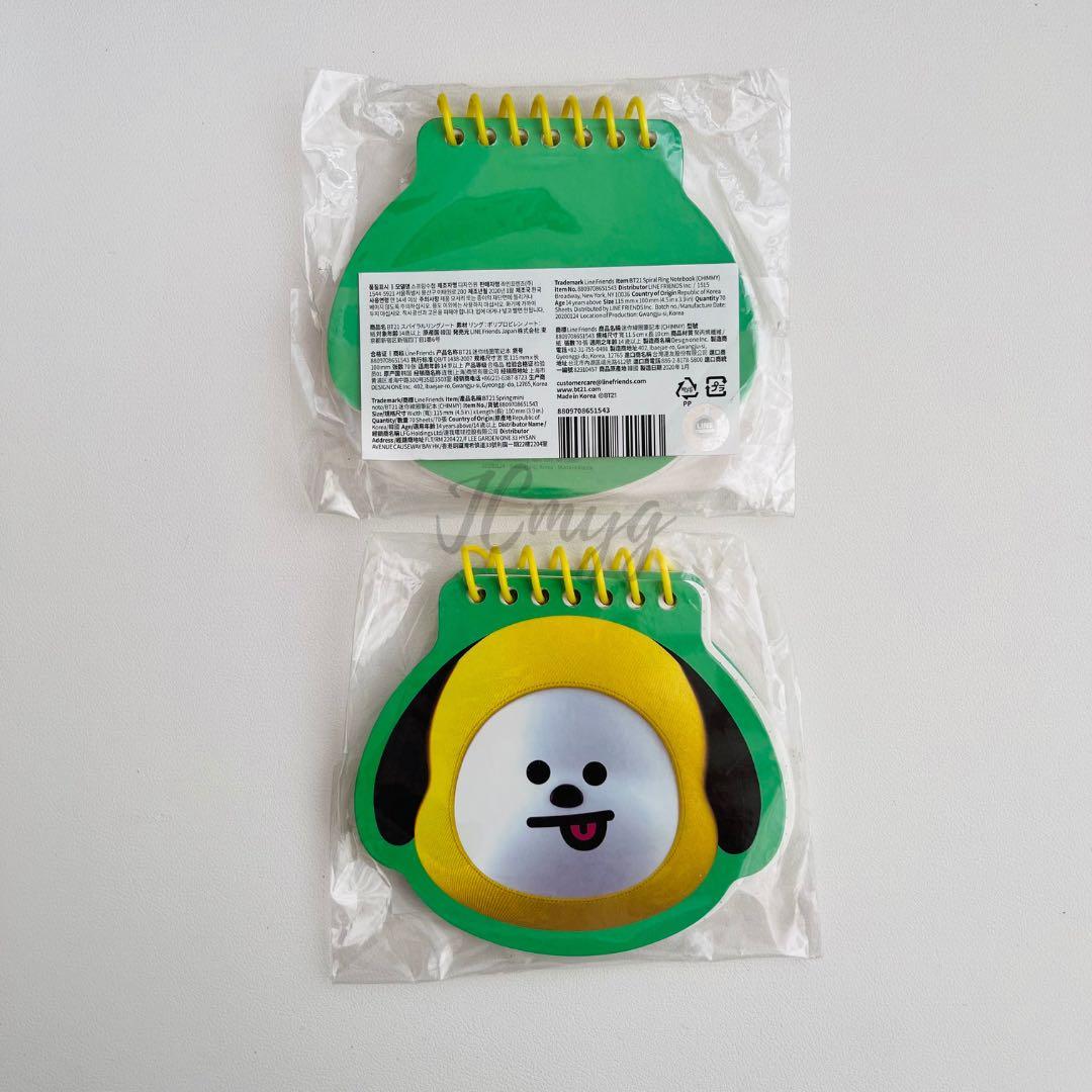 Bt21 Rj Notepad Mini So BT21 Official Face Mini Spiral Notebook ( RJ, Shooky, Cooky, Tata ...