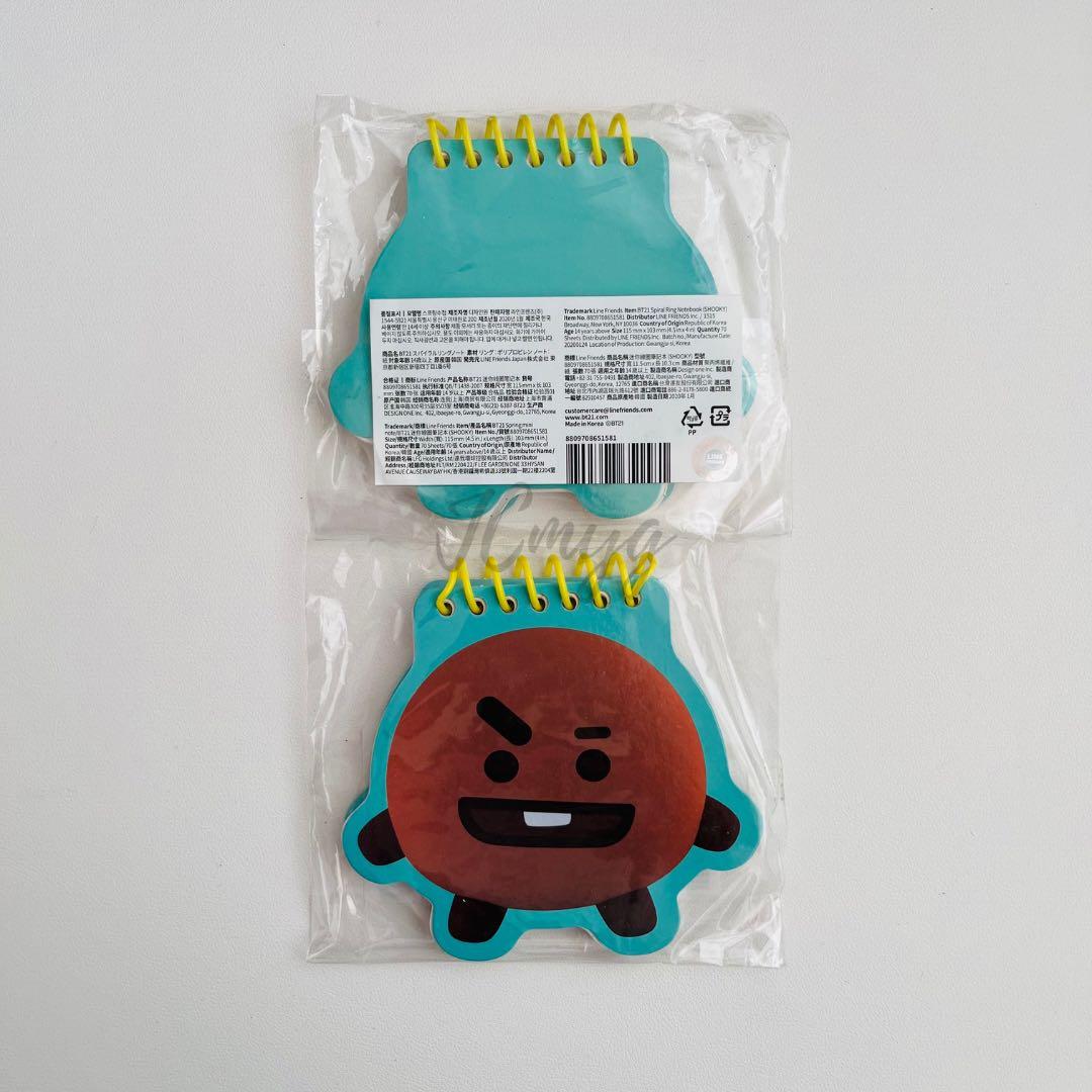Bt21 Rj Notepad Mini So BT21 Official Face Mini Spiral Notebook ( RJ, Shooky, Cooky, Tata ...