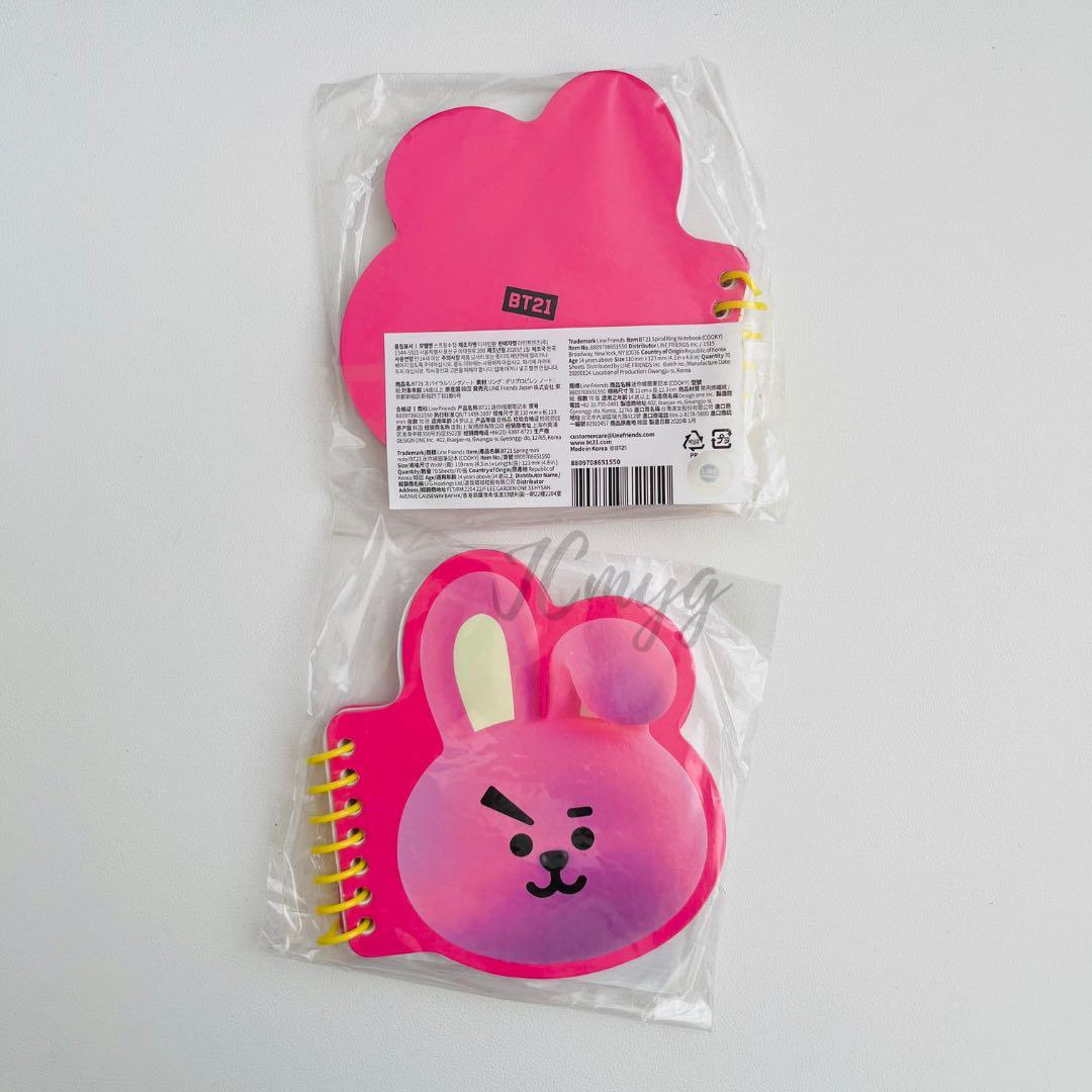 Bt21 Rj Notepad Mini So BT21 Official Face Mini Spiral Notebook ( RJ, Shooky, Cooky, Tata ...