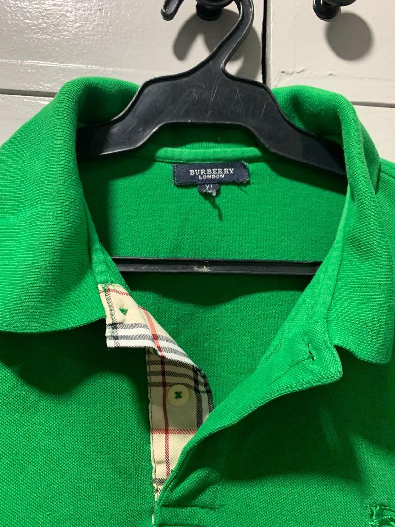 Burberry polo shop shirt green