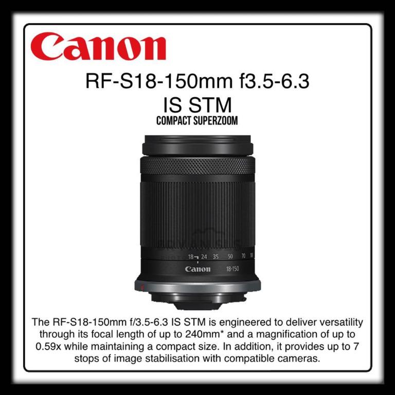 Canon RF-S18-150mm f3.5-6.3 IS STM Canon RF-S 18-150mm f/3.5-