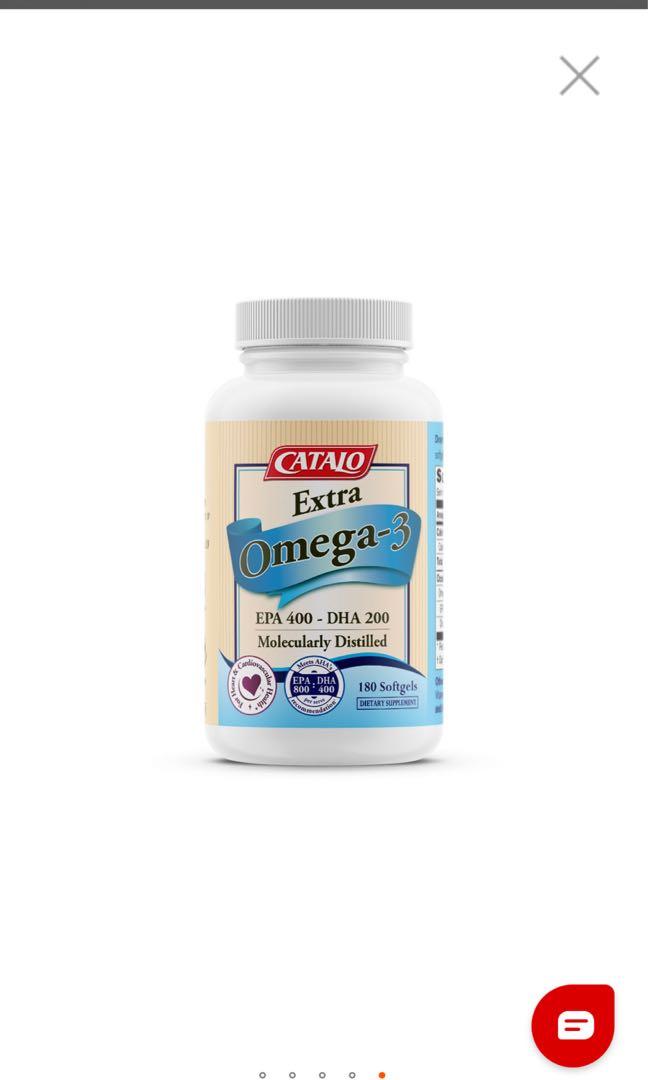 Catalo 特強奧米加3精華(EPA400及DHA200) 180粒Extra Omega-3, 健康及營養食用品, 健康補充品, 健康補充品-  維他命及補充品- Carousell
