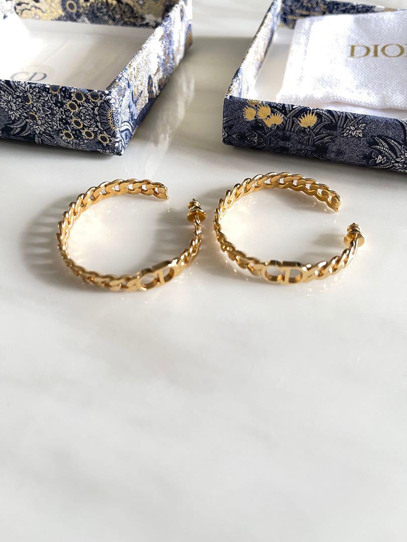 Christian dior sales hoop earrings