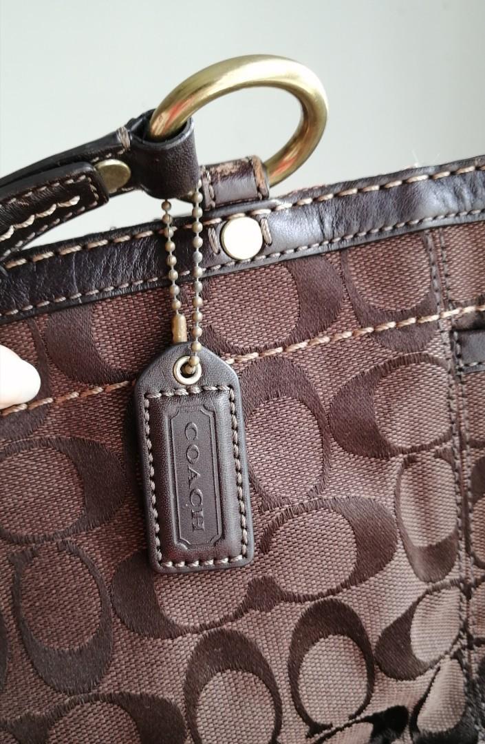 Chocolate coach purse clearance